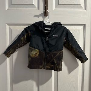 Columbia sports jacket, camo, fleece lined, 12-18 months